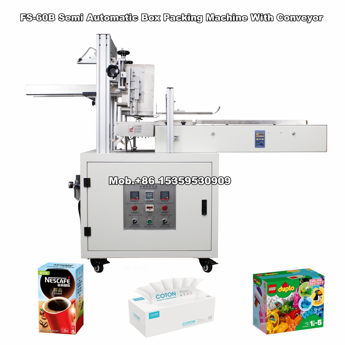 FS-60B Semi-Automatic Paper Box Gluing Machine with